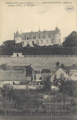 Vouvray - [Moncontour] : Château et terrasse (sud)