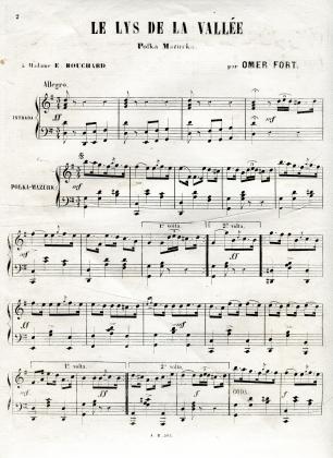 Le Lys de la vallée, polka-mazurke pour le piano (2/3)
